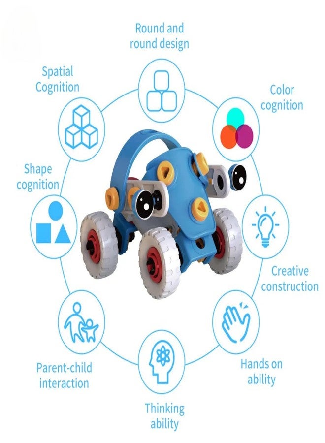 Lefan STEM Building Toys for Kids Learning Building and Educational Toys Construction Engineering Kit Toy Creative Learning Activities for Boys Girls Puzzle Assembly Car Kit (Steam Excavator 121-6) - Image 3
